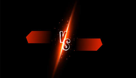 versus vs comparison banner with light streakのイラスト素材
