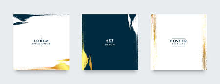 premium golden grunge banners for social media storiesのイラスト素材