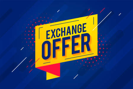 exchange offer banner in modern style