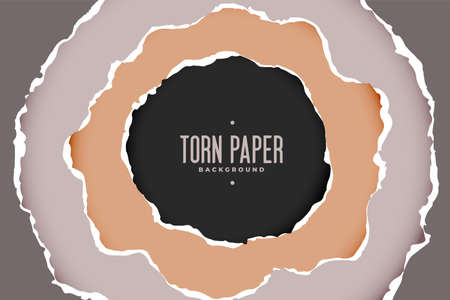 torn paper background in circular styleのイラスト素材