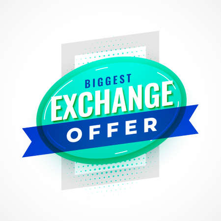 flat exchange offer poster designのイラスト素材