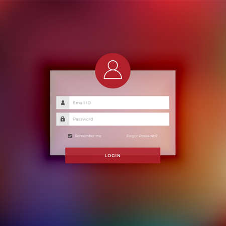 website user login page template designのイラスト素材
