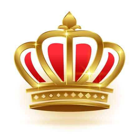 realistic golden crown for king or queenのイラスト素材