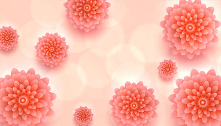 realistic pink flower beautiful backgroundのイラスト素材
