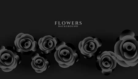 black rose on dark backgroundのイラスト素材