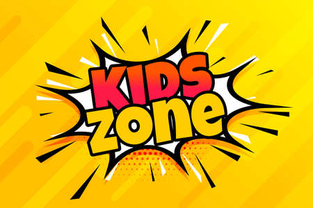 comic style kids zone cartoon backgroundのイラスト素材