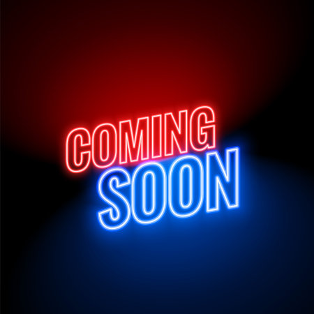 neon style coming soon backgroundのイラスト素材