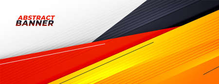 abstract sporty presentation banner with warm colorsのイラスト素材