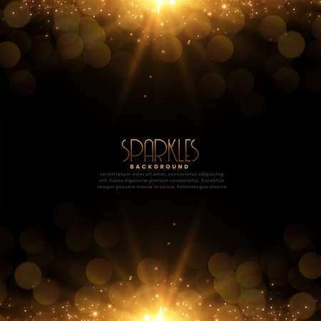 golden sparkles light effect lens flare backgroundのイラスト素材