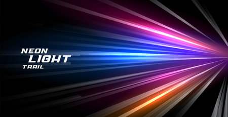 speed trail neon light lines motion backgroundのイラスト素材