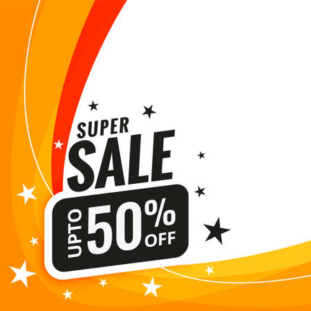 super sale discount banner designのイラスト素材
