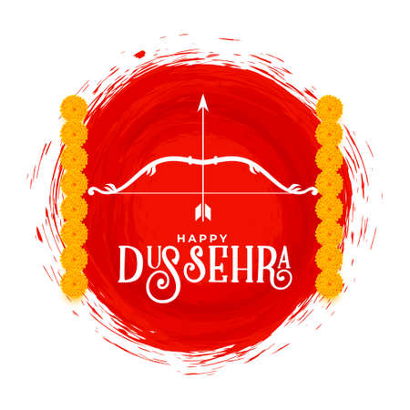 happy dussehra hindu culture card designのイラスト素材