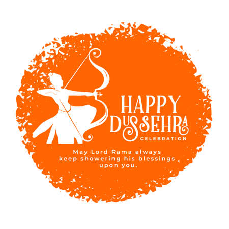 traditional hindu festival dussehra card design backgroundのイラスト素材