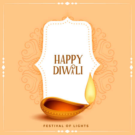 religious happy diwali indian festival card designのイラスト素材