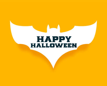 happy halloween background in paprcut style batのイラスト素材