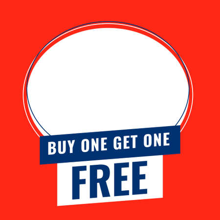 buy one get one free banner with space to add product imageのイラスト素材