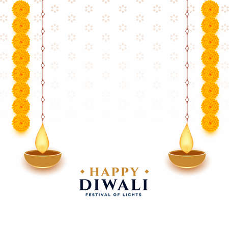 stylish happy diwali background with text spaceのイラスト素材