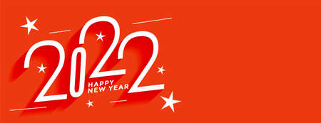 2022 happy new year celebration holiday banner design