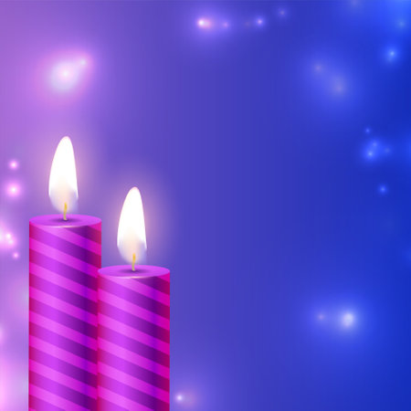 nice glowing advent church candles shiny backgroundのイラスト素材