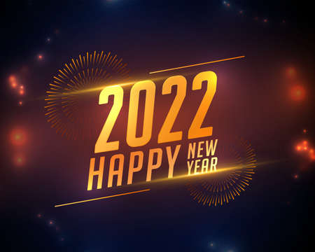 2022 new year background with celebration shiny fireworksのイラスト素材