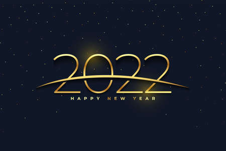 2022 new year golden card design
