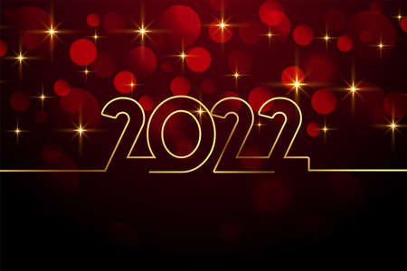 2022 new year wallpaper with golden line text and starsのイラスト素材