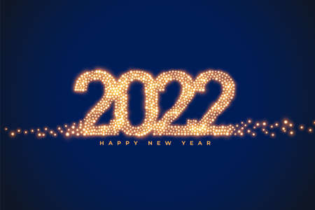 modern happy new year 2022 card in sparkle styleのイラスト素材