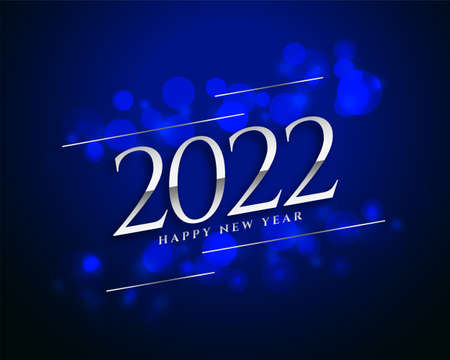blue greeting for new year 2022 celebration