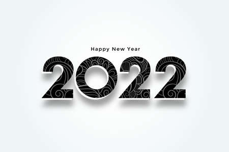 decorative 2022 new year card designのイラスト素材