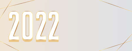 elegant minimal clean 2022 new year banner designのイラスト素材