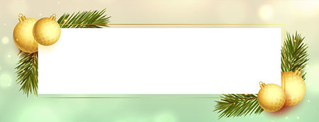 decorative merry christmas banner with text spaceのイラスト素材