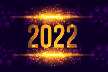 sparkling 2022 new year background shiny design