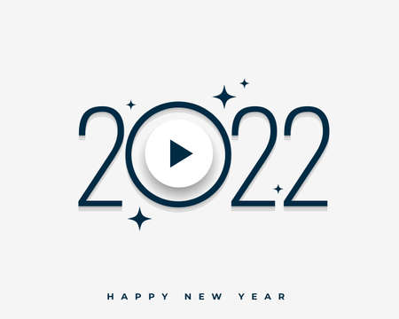 2022 text greeting with play buttonのイラスト素材