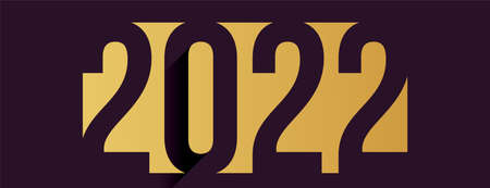 creative 2022 text new year banner design