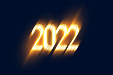 glowing 2022 new year text effect background