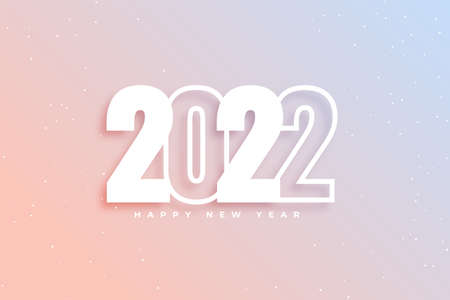 clean minimalist style 2022 new year background