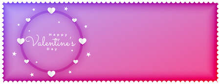 decorative valentines day pink theme lovely banner with text spaceのイラスト素材