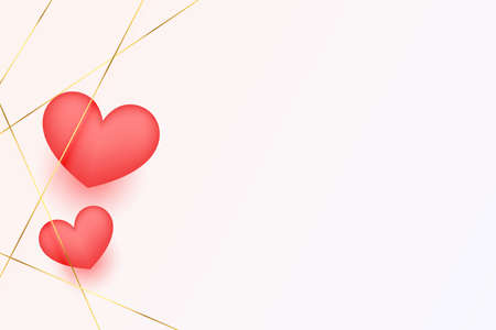 elegant love card for valentines day with golden linesのイラスト素材