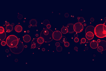 shiny red bokeh lights backgroundのイラスト素材