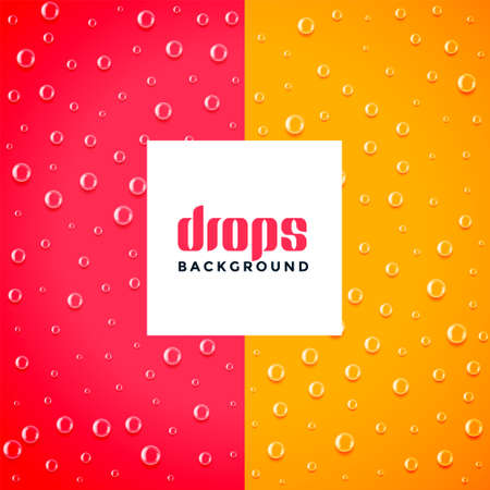 rain drops bubbles pattern on red and yellow backgroundのイラスト素材