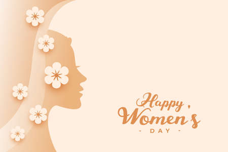 elegant flower womens day wishes greetingのイラスト素材
