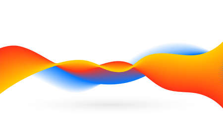 colorful fluid wave flowing background designのイラスト素材