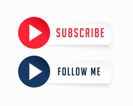 subscribe and follow me buttons