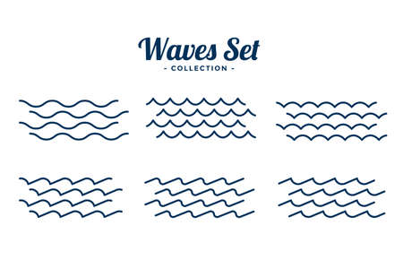 different style water waves ripples splash backgroundのイラスト素材