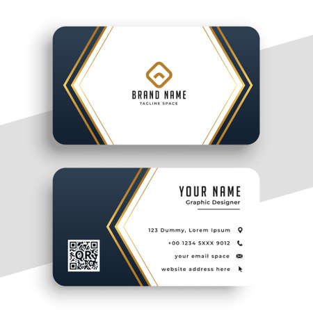 nice golden business card design templateのイラスト素材