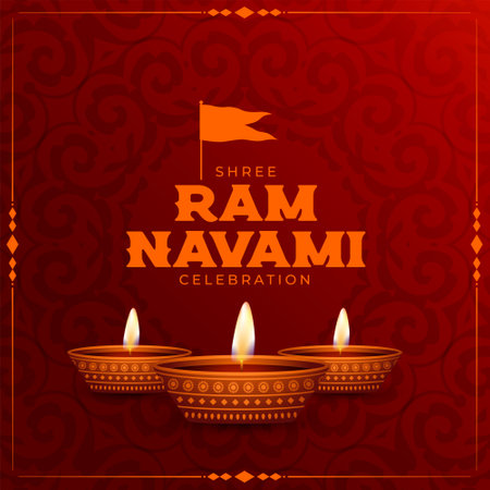 festival greeting of ram navami holidayのイラスト素材