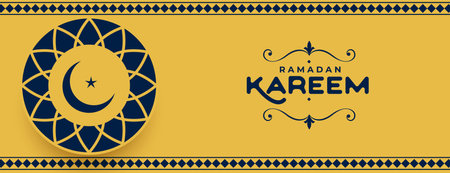 arabic ramadan kareem decorative eid festival wishes bannerのイラスト素材