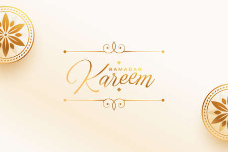 nice ramadan kareem decorative islamic greeting designのイラスト素材