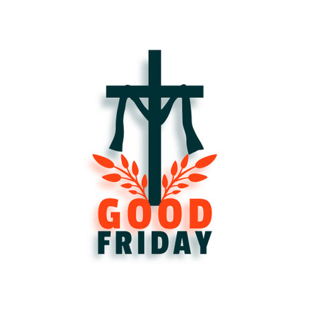 flat good friday poster designのイラスト素材