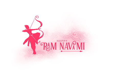 ram navami wishes card festival designのイラスト素材
